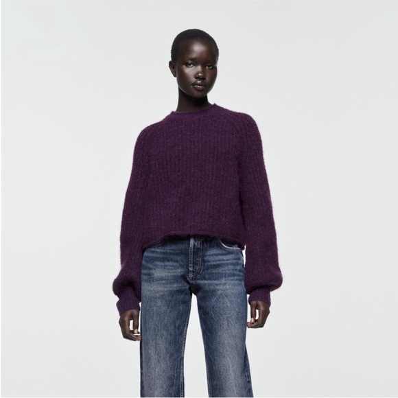 Zara Purple Knit Sweater - NWT - Picture 3 of 8